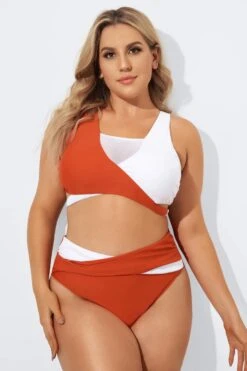 Red & White Wrap Fashion Bikini Set For Lady -Bikini Bliss Shop b debk015001 3