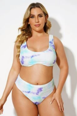 Scoopneck Tie Dye Underwire Bikini Set For Women -Bikini Bliss Shop b debk025001 4