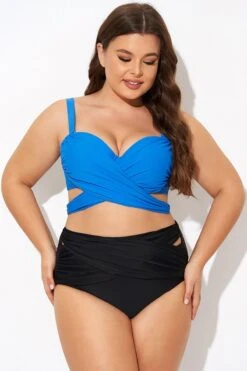 Featured Products 11 Blue Wrap Front Women Bikini Top