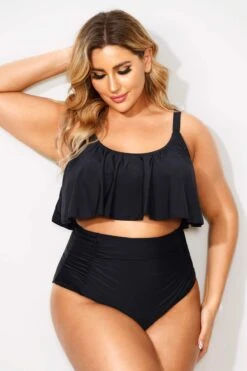 Black Sexy Scoop Neck High Waist Bikini Set -Bikini Bliss Shop b debk063001 4