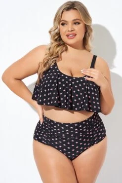 Featured Products 5 Star Pattern Ruffle Women Bikini Top