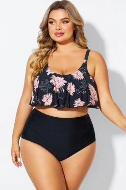 Floral Print Sexy Scoop Neck Bikini Top -Bikini Bliss Shop b debk063011 4 1