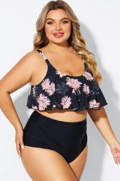 Floral Print Sexy Scoop Neck Bikini Top -Bikini Bliss Shop b debk063011 5 1
