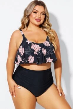 Floral Print Sexy Scoop Neck Bikini Top -Bikini Bliss Shop b debk063011 6 1
