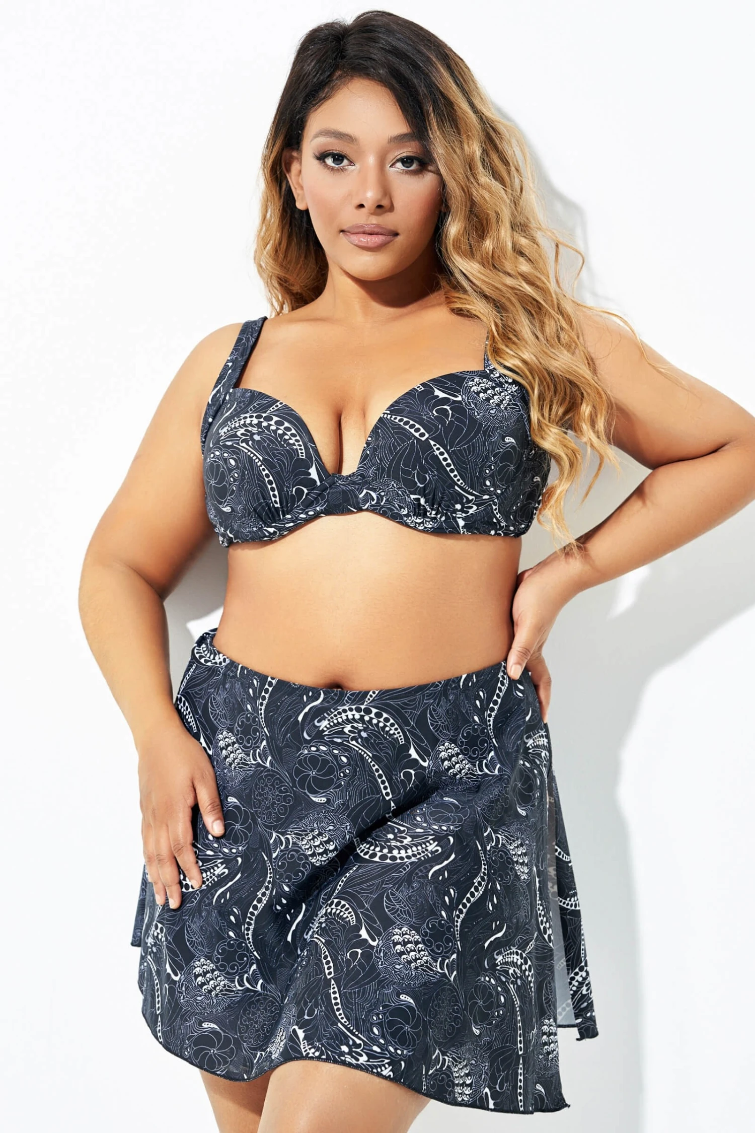 Black Floral Elegant Underwire Bikini Top 1 Black Floral Elegant Underwire Bikini Top