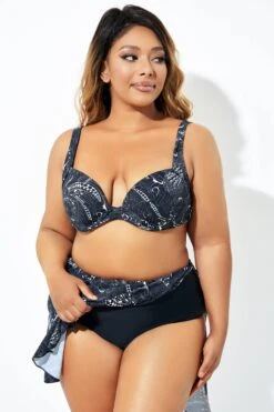 Black Floral Elegant Underwire Bikini Top 8 Black Floral Elegant Underwire Bikini Top -Bikini Bliss Shop b debk099001 3