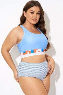 Multi-color Round Neck Racerback Bikini Top -Bikini Bliss Shop b debk138001 6