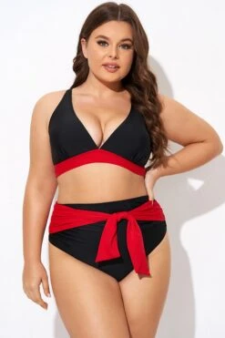 Black And Red V Neck Bikini Top -Bikini Bliss Shop b debk144001 3