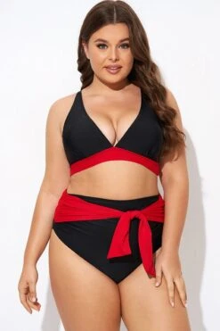 Black And Red V Neck Bikini Top -Bikini Bliss Shop b debk144001 6