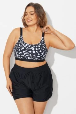 Plus Size Black＆White Square Neck Bikini Top -Bikini Bliss Shop b debk154002 6