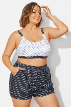 Plus Size Polka Dots Square Neck Bikini Top -Bikini Bliss Shop b debk154004 6