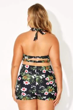 Floral Printed Mid Waist Women Boy Short -Bikini Bliss Shop b debt001001 6