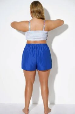 Blue Swim Shorts For Women With Pockets -Bikini Bliss Shop b debt008001 3