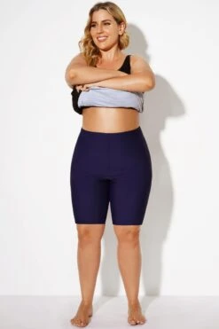 Navy Long Bike Swim Short Bottom -Bikini Bliss Shop b debt010002 4