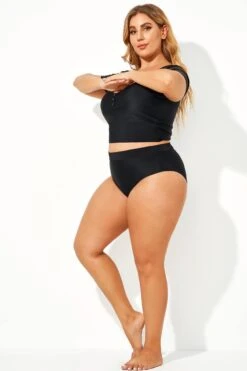 Black Elegant High Waist Women Brief -Bikini Bliss Shop b debt022002 2