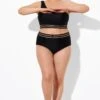 Black Mesh High Waist Bikini Bottom