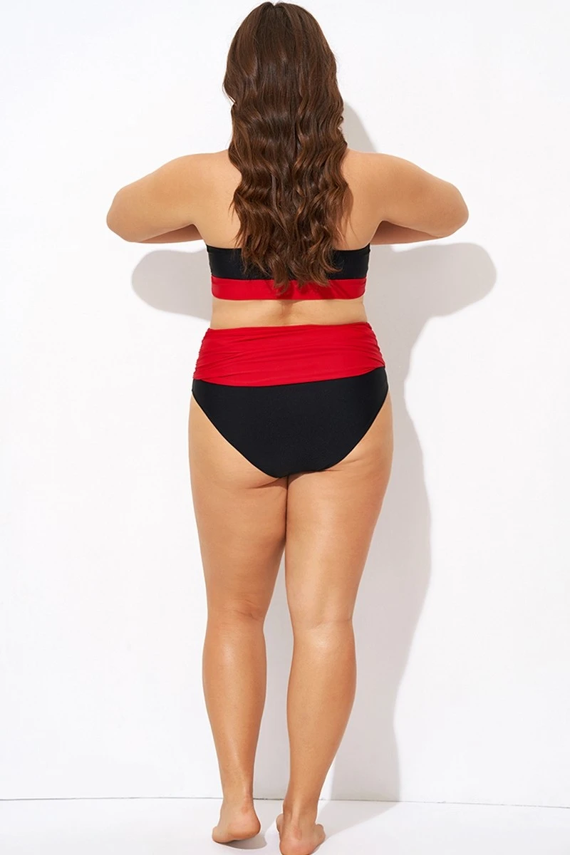 Black And Red High Waisted Bikini Bottom 2 Black And Red High Waisted Bikini Bottom - Image 2