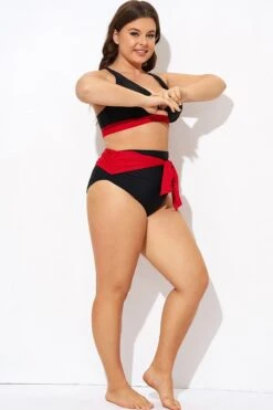 Black And Red High Waisted Bikini Bottom 7 Black And Red High Waisted Bikini Bottom -Bikini Bliss Shop b debt049005 4