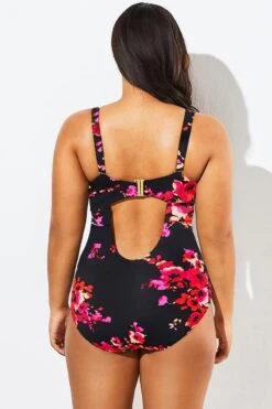 Poppies Sweetheart Neckline Ladies One Piece Swimsuit -Bikini Bliss Shop b deop040001 2