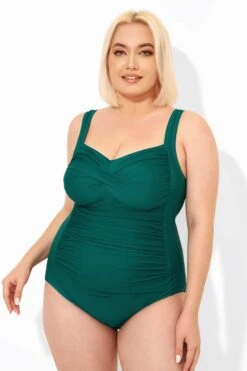 Green Tummy Control Modern One Piece Swimsuit -Bikini Bliss Shop b deop042001 6