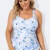 Floral Printed Sexy Sarong Front One Piece Swimsuit