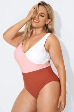 V-Neckline Criss-cross Style One Piece Swimsuits -Bikini Bliss Shop b deop087001 3