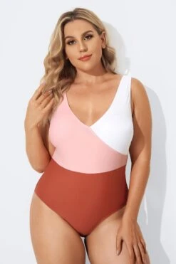 V-Neckline Criss-cross Style One Piece Swimsuits -Bikini Bliss Shop b deop087001 4