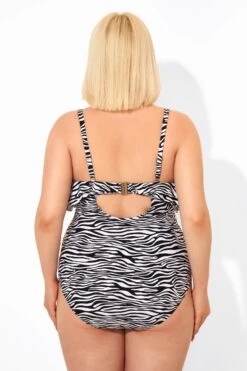 Zebra Print Scoopneck Sexy One Piece Swimsuit -Bikini Bliss Shop b deop109001 2
