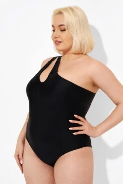 Black Cut Out One Shoulder One Piece Swimsuit -Bikini Bliss Shop b deop182001 5