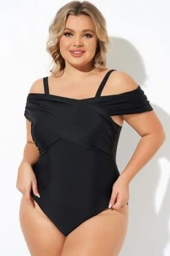 Black Crisscross Convertible Front Lined One Piece Swimsuit -Bikini Bliss Shop b deop270001 4