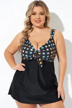 Graceful Tie Front Sweetheart Neckline Swimdress 8 Graceful Tie Front Sweetheart Neckline Swimdress -Bikini Bliss Shop b desd001011 3
