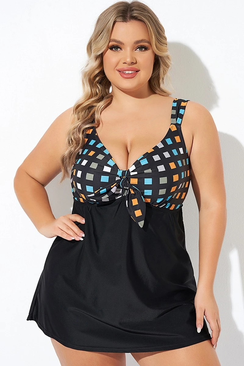Graceful Tie Front Sweetheart Neckline Swimdress 3 Graceful Tie Front Sweetheart Neckline Swimdress - Image 3