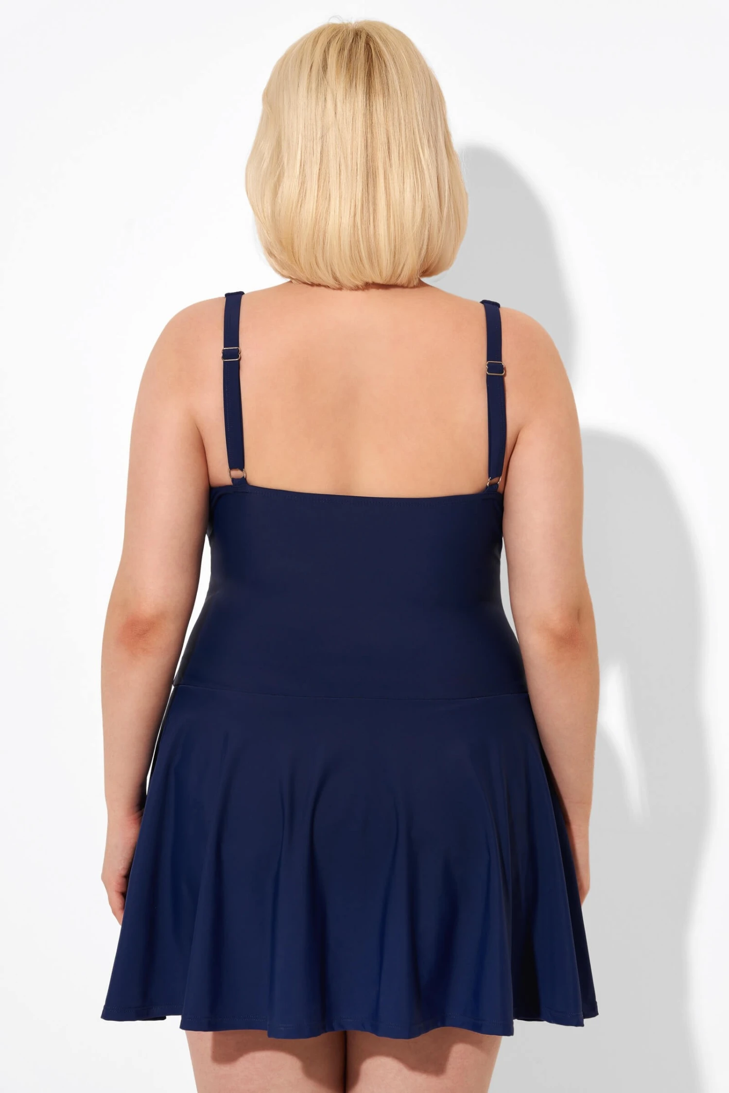 Blue Sexy RuffleTwist Front Beach Swimdress 2 Blue Sexy RuffleTwist Front Beach Swimdress - Image 2