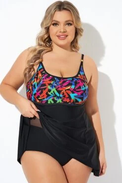 Longitude Double Shoulder Straps Lightweight Swimdress 9 Longitude Double Shoulder Straps Lightweight Swimdress -Bikini Bliss Shop b desd108001 4