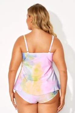 Rhythm Scarf Bandeau Tie Dye Tankini Top -Bikini Bliss Shop b detan060001 2