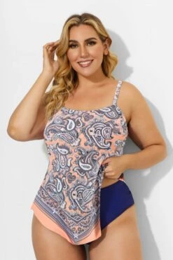 Printed Scarf Bandeau Tankini Top For Lady -Bikini Bliss Shop b detan060003 22