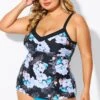 Floral Print Underwire A-line Women Tankini Top