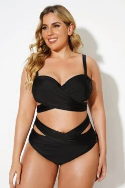Black Wrap Adjustable Straps Underwire Bikini Set -Bikini Bliss Shop b sfbk2003024 4