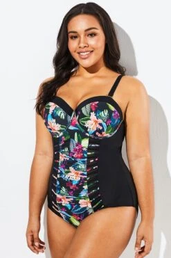 Lady Cut Out Mesh Underwire One Piece Swimsuit -Bikini Bliss Shop b sfop1911015 3
