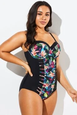 Lady Cut Out Mesh Underwire One Piece Swimsuit -Bikini Bliss Shop b sfop1911015 4