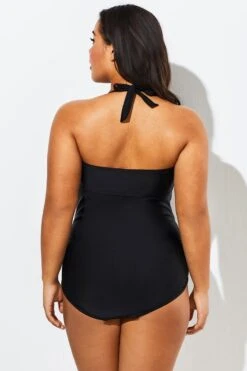 Black Cut Out Underwire Party One Piece Swimsuit -Bikini Bliss Shop b sfop1911021 2