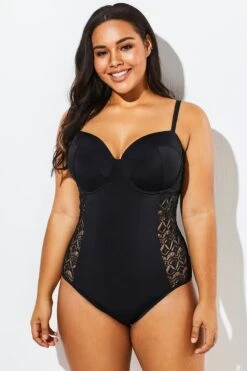 Black Backless Crochet Underwire One Piece Swimsuit -Bikini Bliss Shop b sfop1911084 1