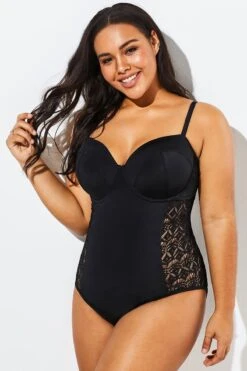 Black Backless Crochet Underwire One Piece Swimsuit -Bikini Bliss Shop b sfop1911084 3