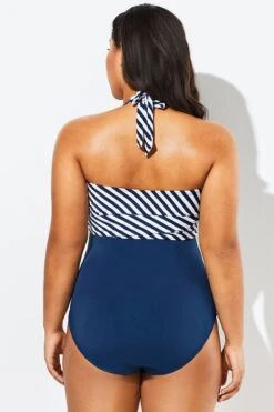 Fashion Faux Wrap Halter One Piece Swimsuit -Bikini Bliss Shop b sfop1911125 5