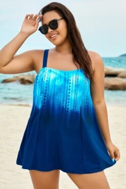 Blue Ocean Square Neckline Women Stylish Swimdress -Bikini Bliss Shop b sfsd1911027 5