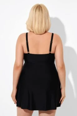 Black & White Jungle Tie Front Underwire Swimdress 8 Black & White Jungle Tie Front Underwire Swimdress -Bikini Bliss Shop b sfsd2003121 2