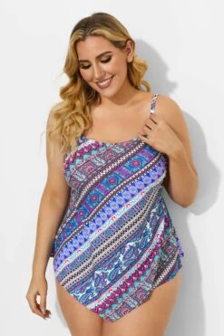 Rhythm Scarf Bandeau Vintage Women Tankini Set -Bikini Bliss Shop b sftan2003030 1