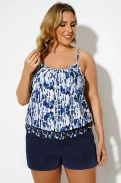 Elegant Scoopneck Adjustable Straps Tankini Top -Bikini Bliss Shop b sftan2003051 4