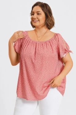 Loose Cut Off-Shoulder Tie Detail Top -Bikini Bliss Shop c topbc034001 4