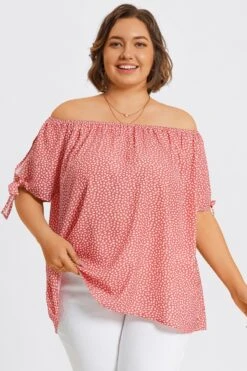 Loose Cut Off-Shoulder Tie Detail Top -Bikini Bliss Shop c topbc034001 5
